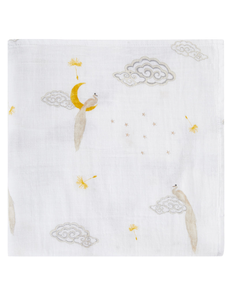 Organic Swaddle - Enchanted Peacock