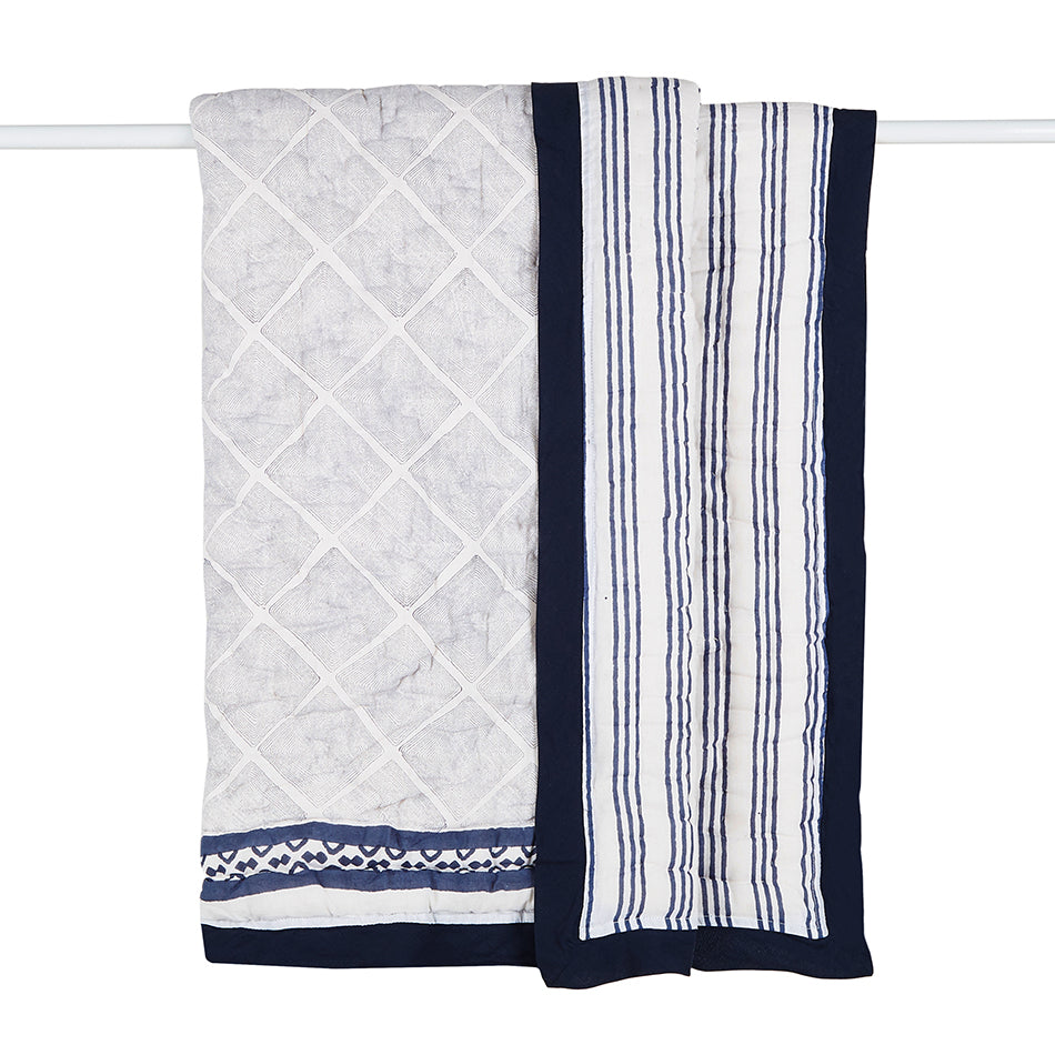 Cairo Blue Cotton Quilt