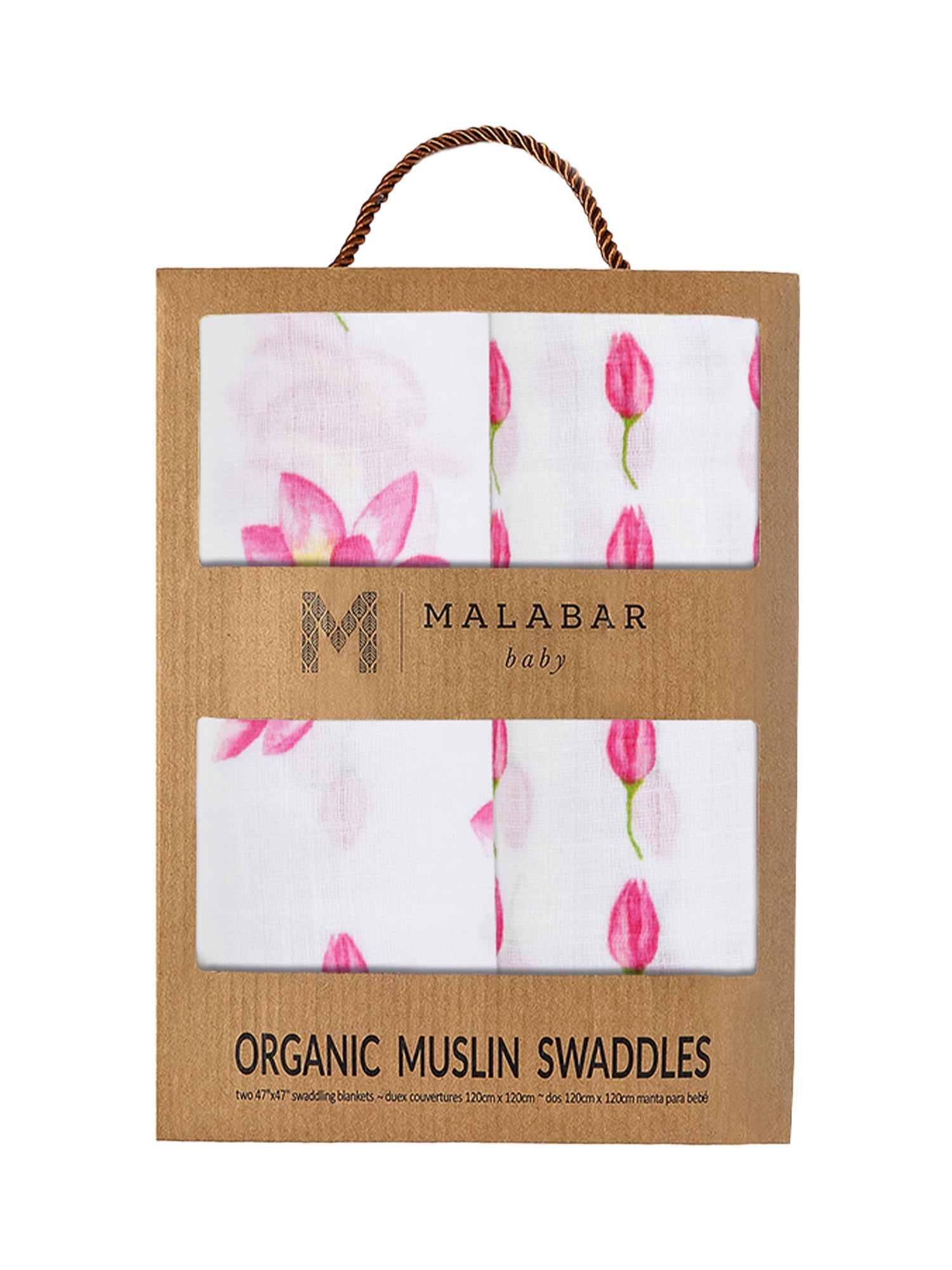 Organic Swaddle Set - Enchanted Garden (Magical Lotus & Flower Bud)