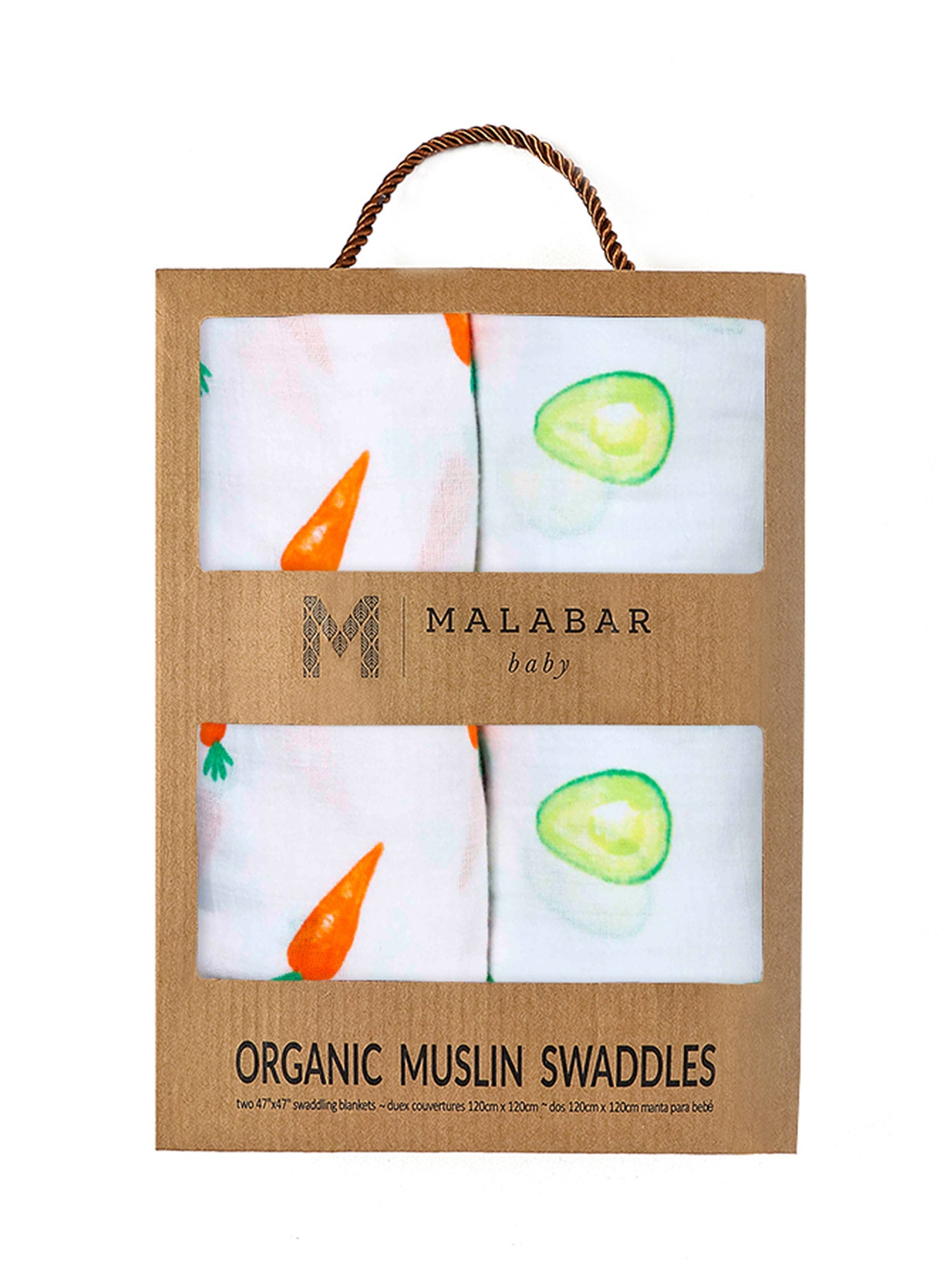 Organic Swaddle Set - First Foods (Avocado & Carrot)