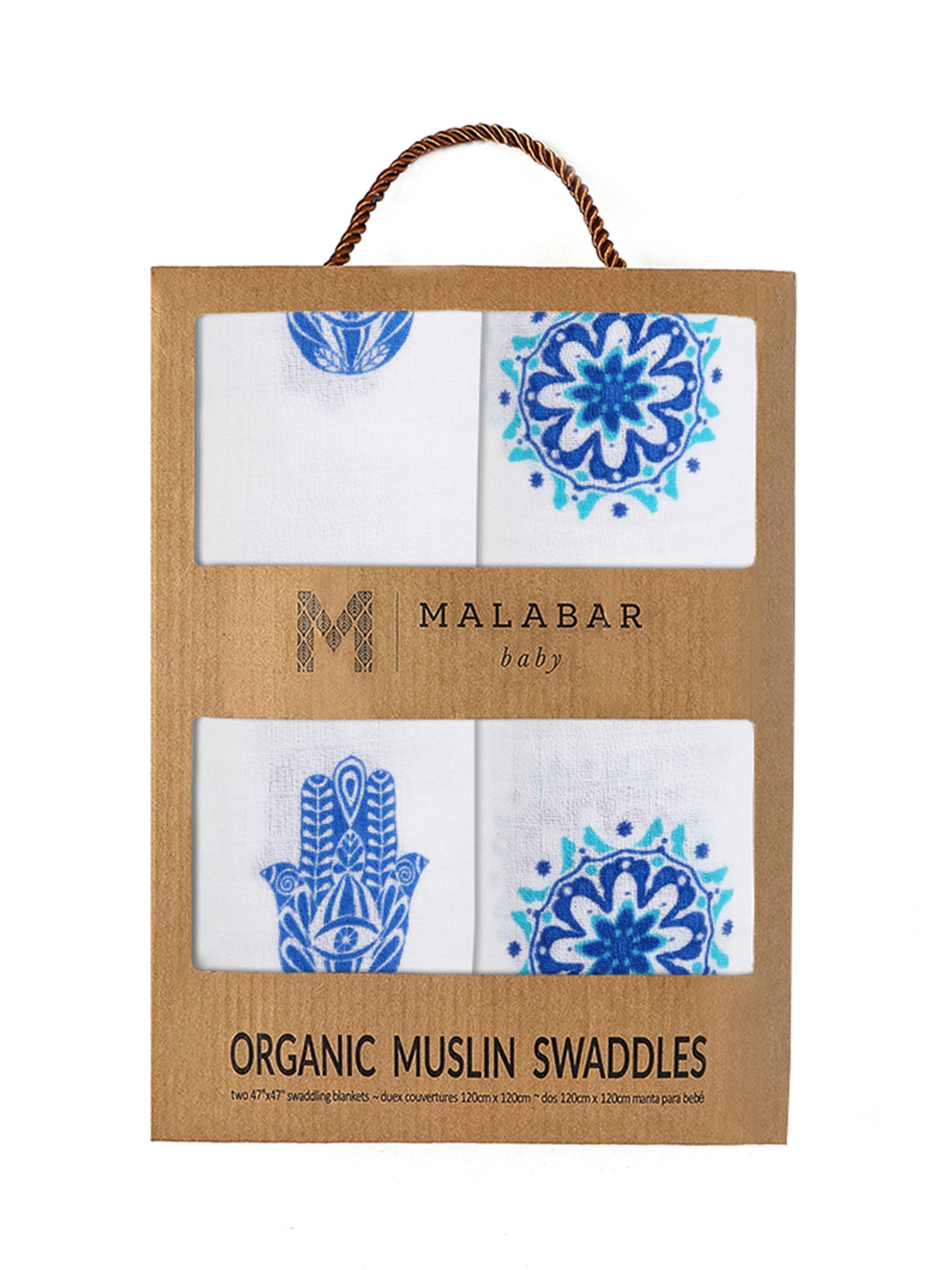 Organic Swaddle Set - Protector Series (Hamsa & Mandala)