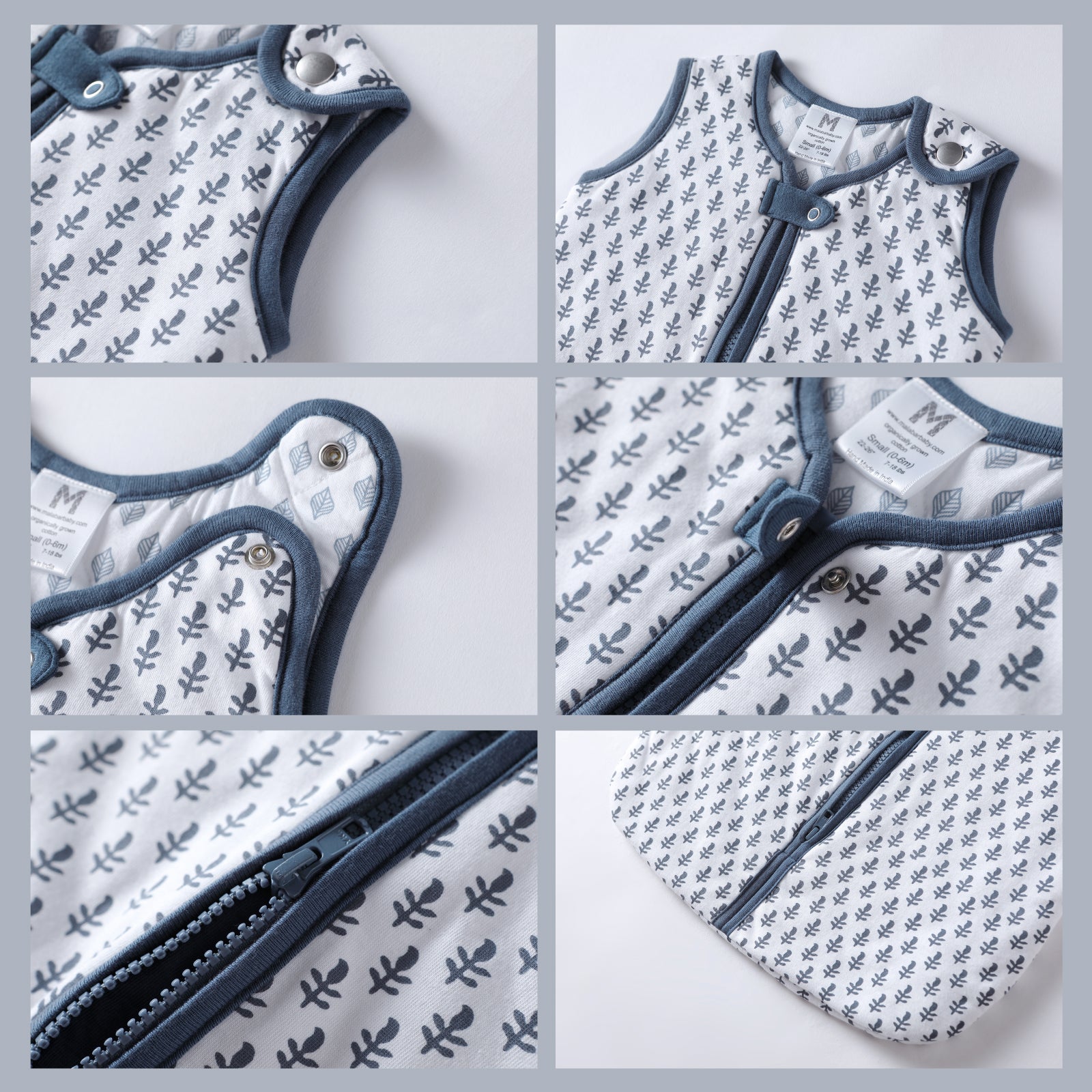 TOG 2.2 (Quilted) - Fort Blue Wearable Baby Sleep Sack