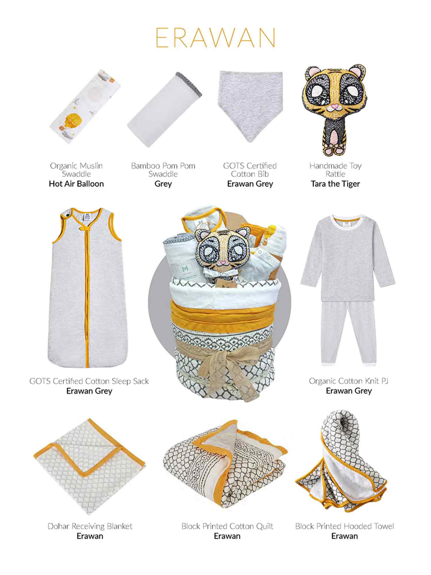 ERAWAN GREY - Luxe Joy - New Baby Gift Hamper