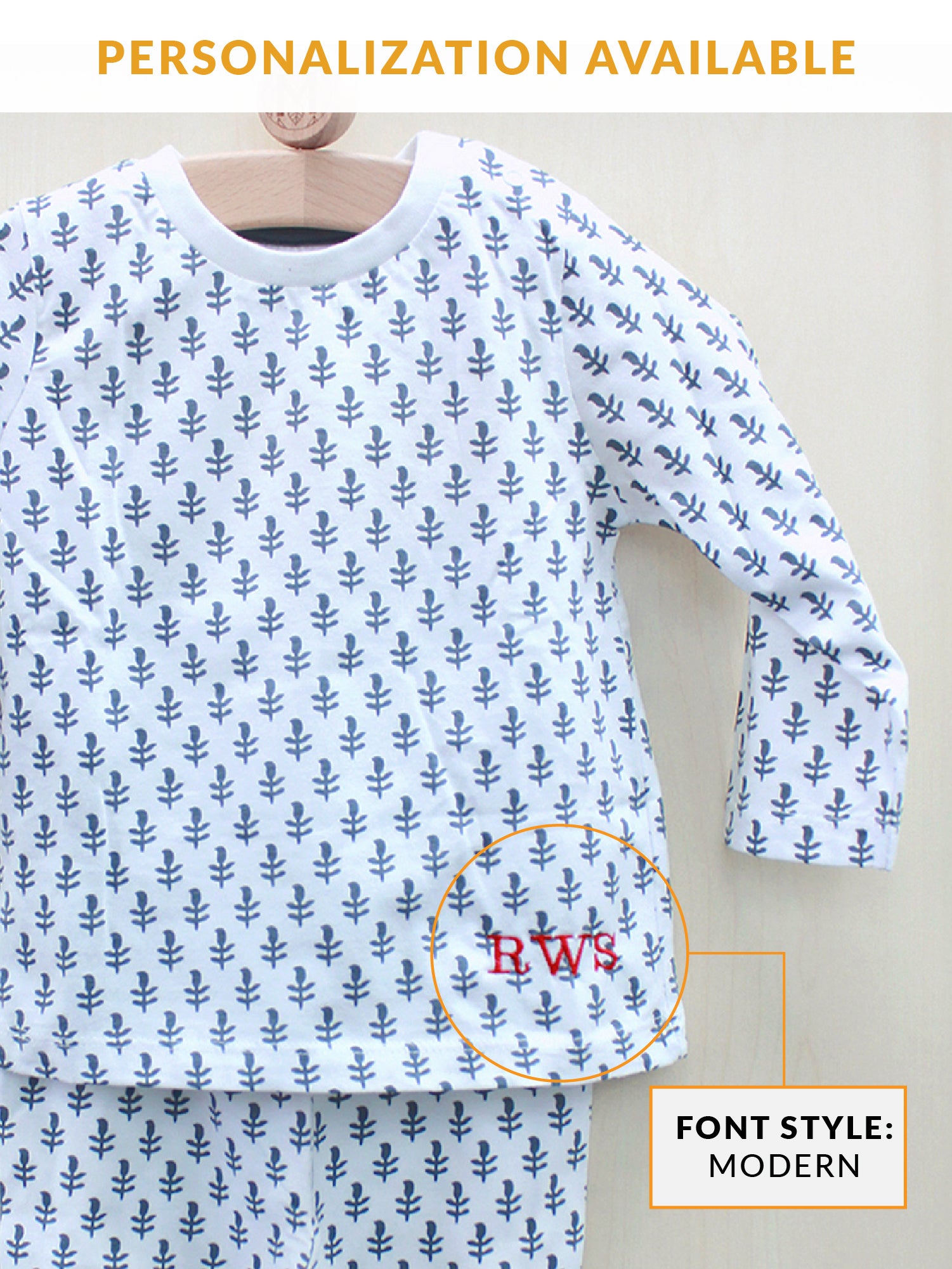 Toddler & Big Kid Cotton Knit PJ Set (Fort Blue)