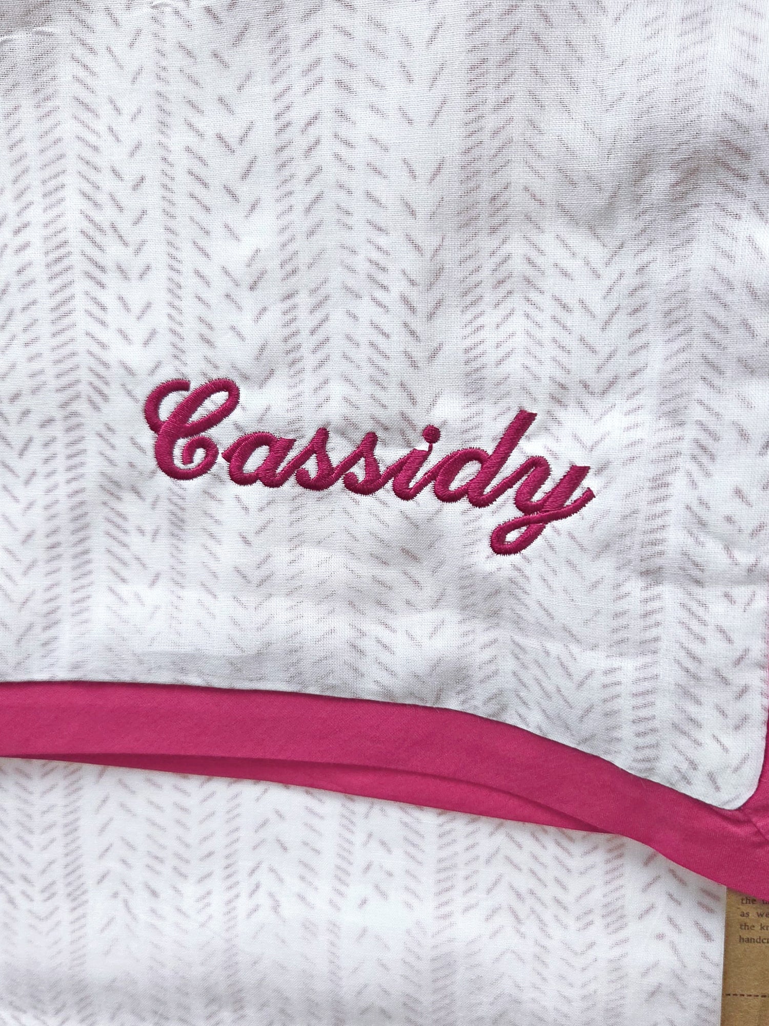 Beautiful block printed lightweight receiving blanket for newborns with free embroidery, crafted from soft and breathable fabric – perfect as a thoughtful baby shower gift or keepsake to cherish for years to come.