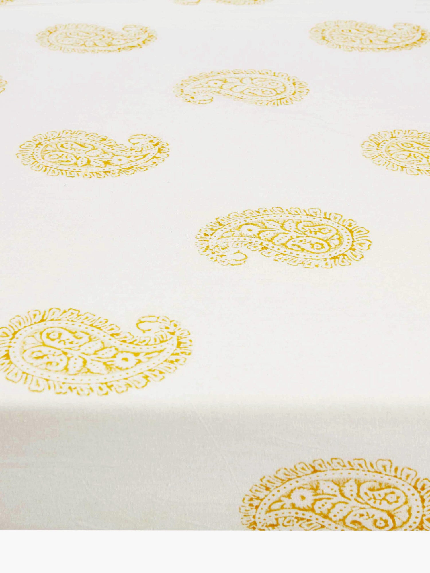 Mustard Paisley Fitted Crib Sheet