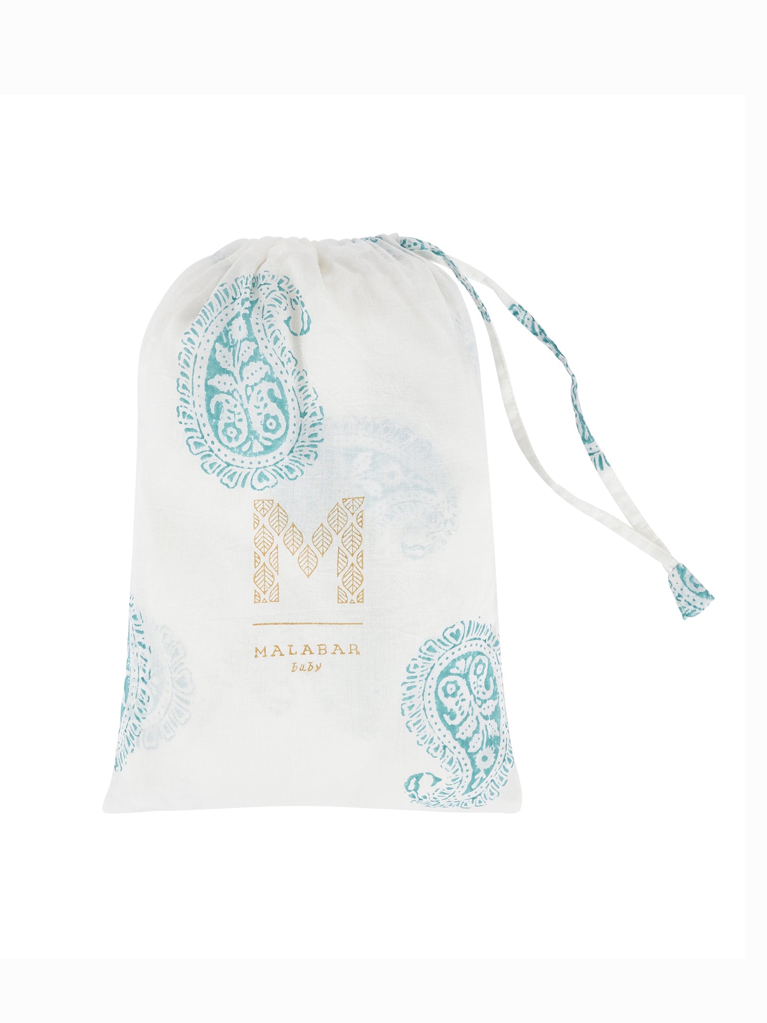 Teal Paisley Fitted Crib Sheet