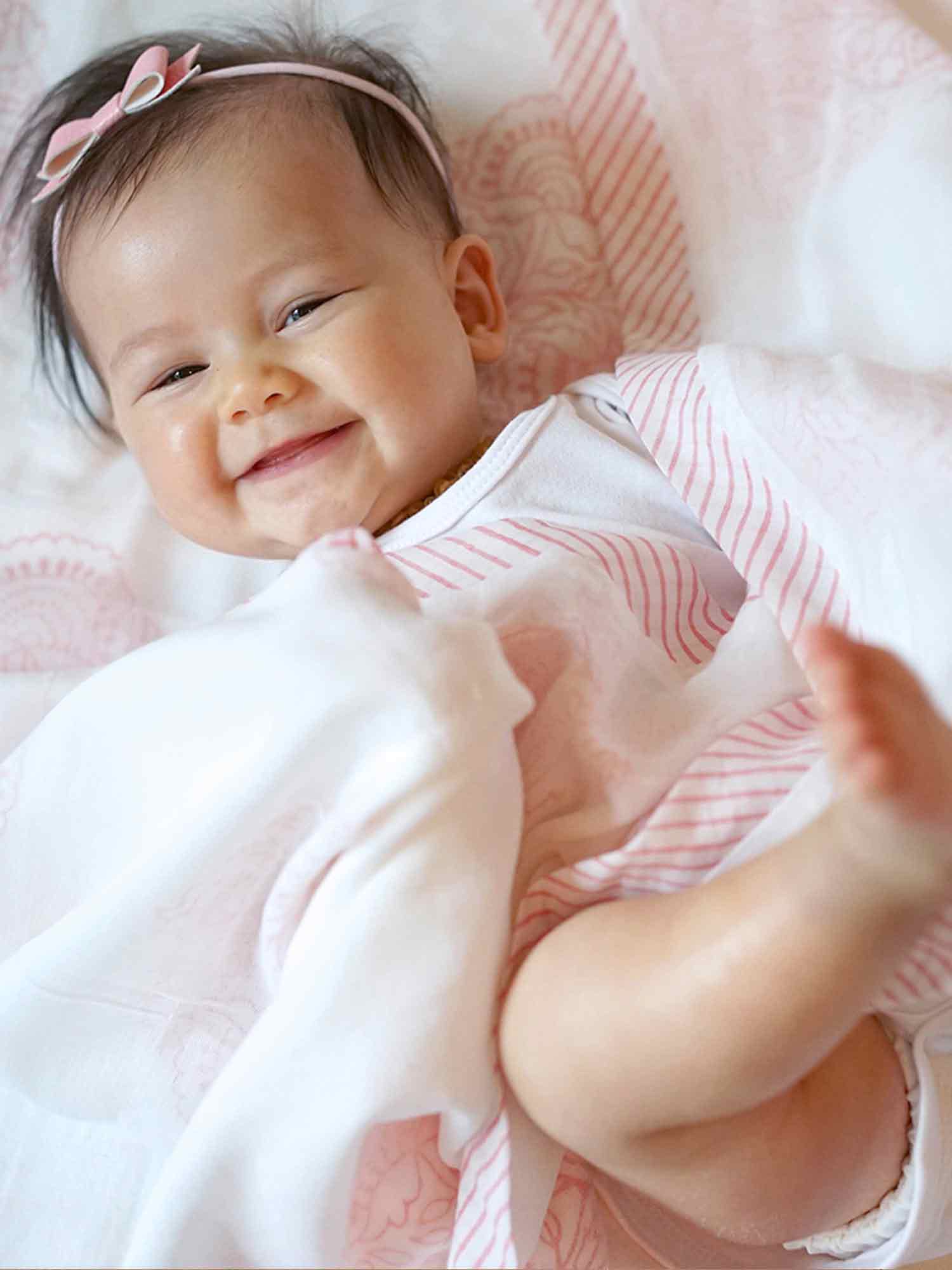 Pink City Newborn Gift Set - Going Home Newborn Bed + Bath Gift Set
