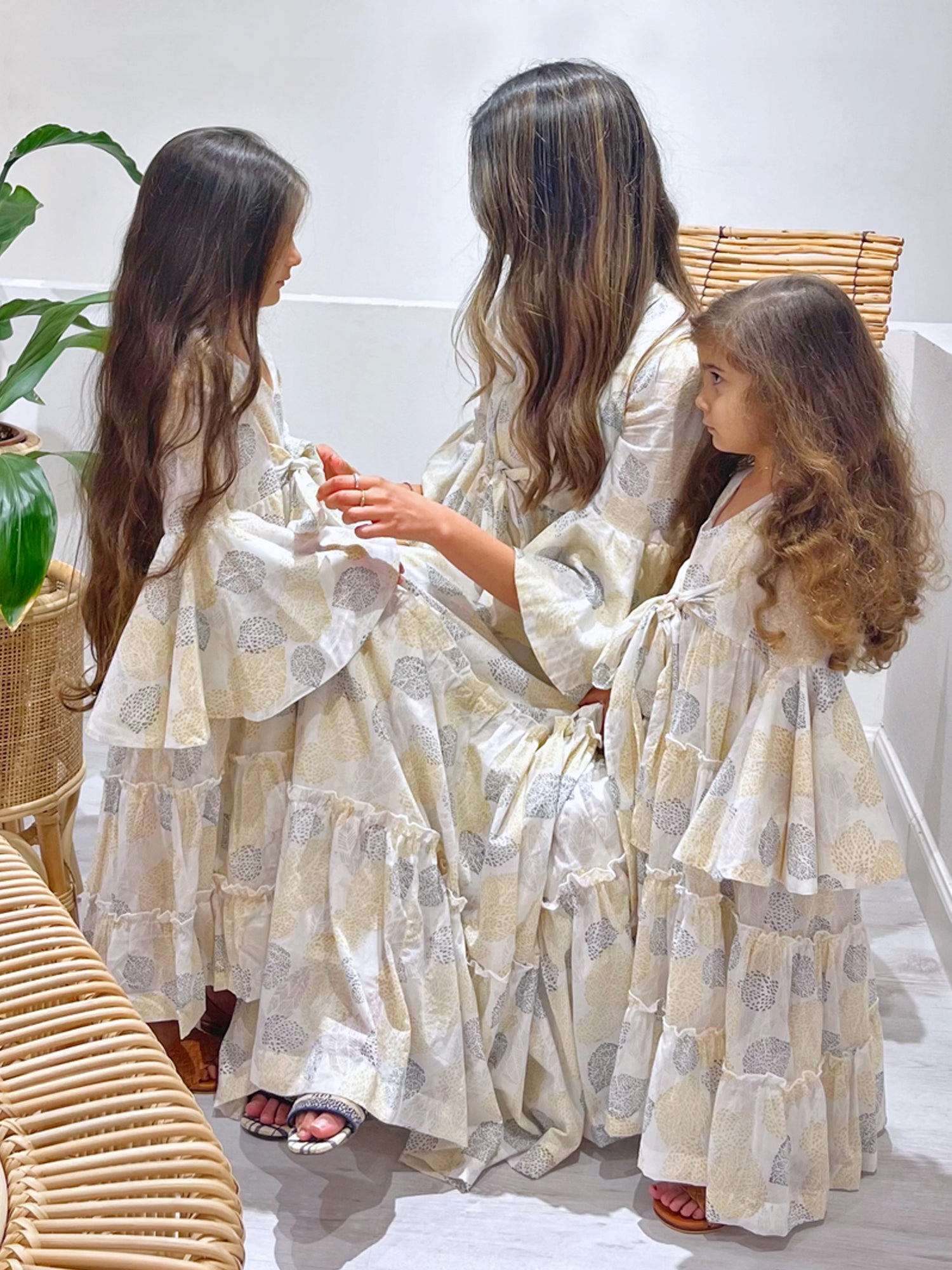 Twinning Set - Block Printed Dress - Malabar Leaf
