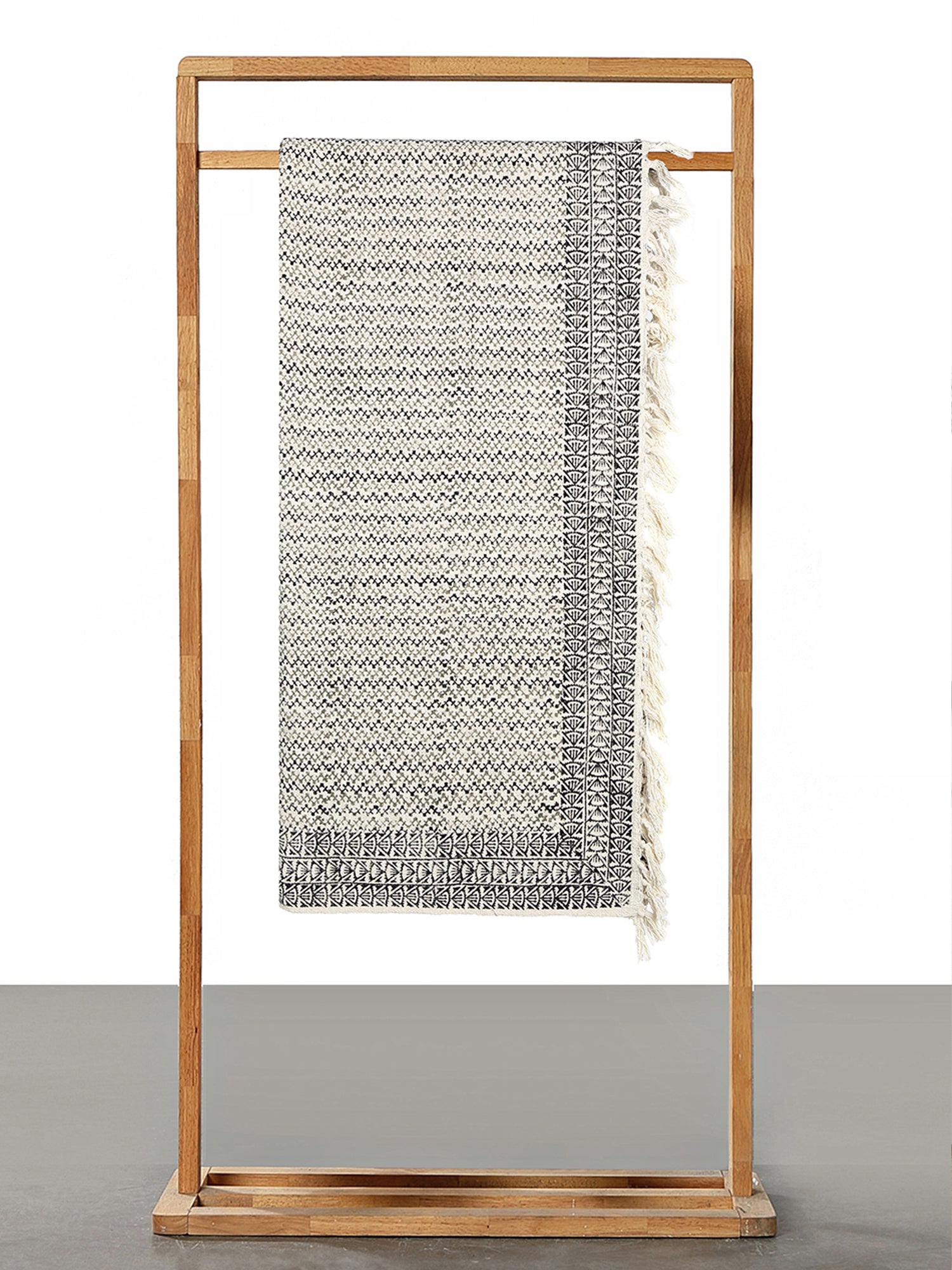 PRE-ORDER Hand-Printed Couch Throw Blanket - Greenwich