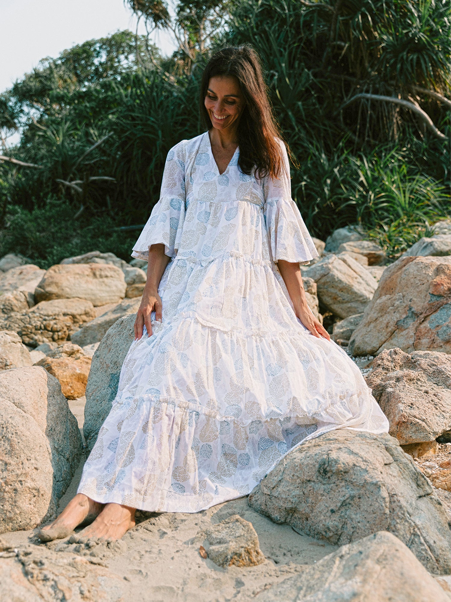 Twinning Set - Block Printed Dress - Malabar Leaf