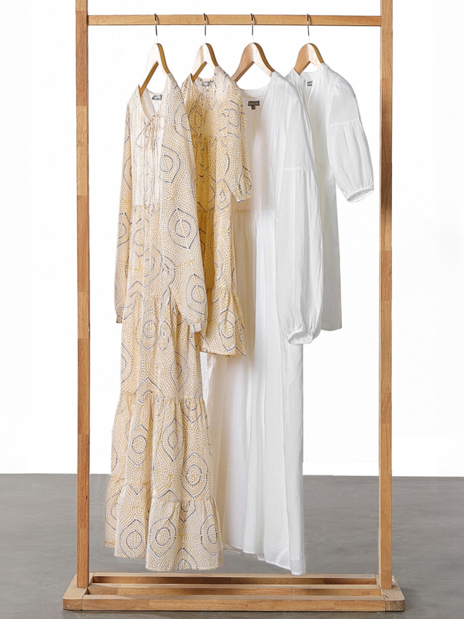 Kaftan Cotton Girl's Dress - White