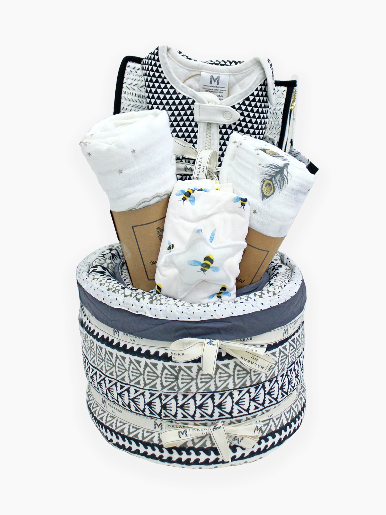 Best Baby Gift Hamper by Malabar Baby for Baby Shower & New Parents — Thoughtful Gift Set, Organic Baby Gift, Baby Shower Gift, New Parent Gift, Baby Care Gift, Baby Essentials Gift