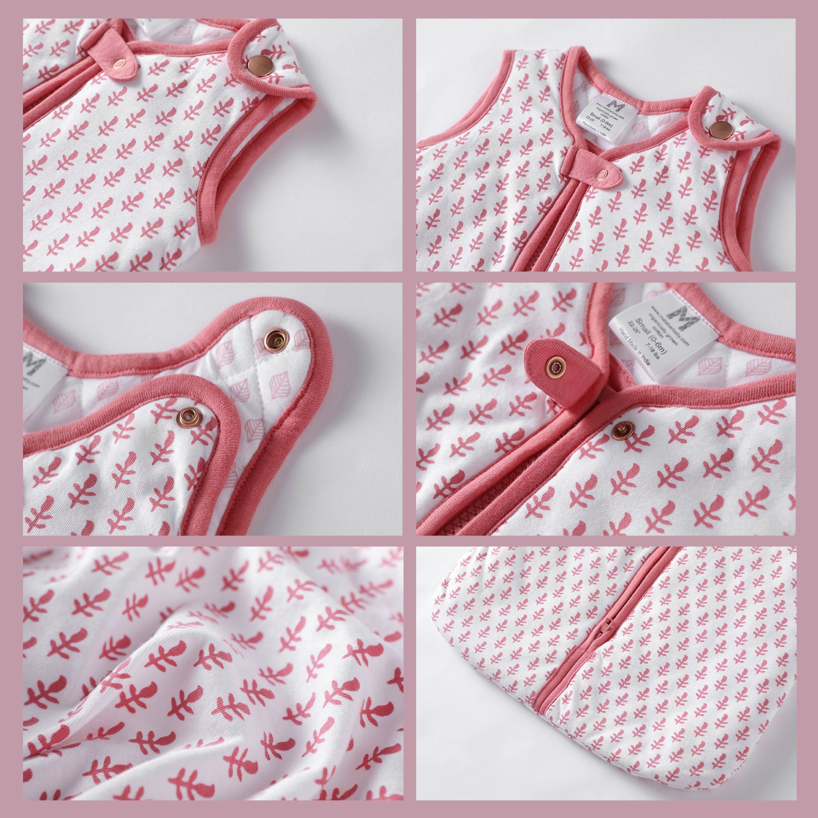 TOG 2.2 (Quilted) - Pink City Wearable Baby Sleep Sack