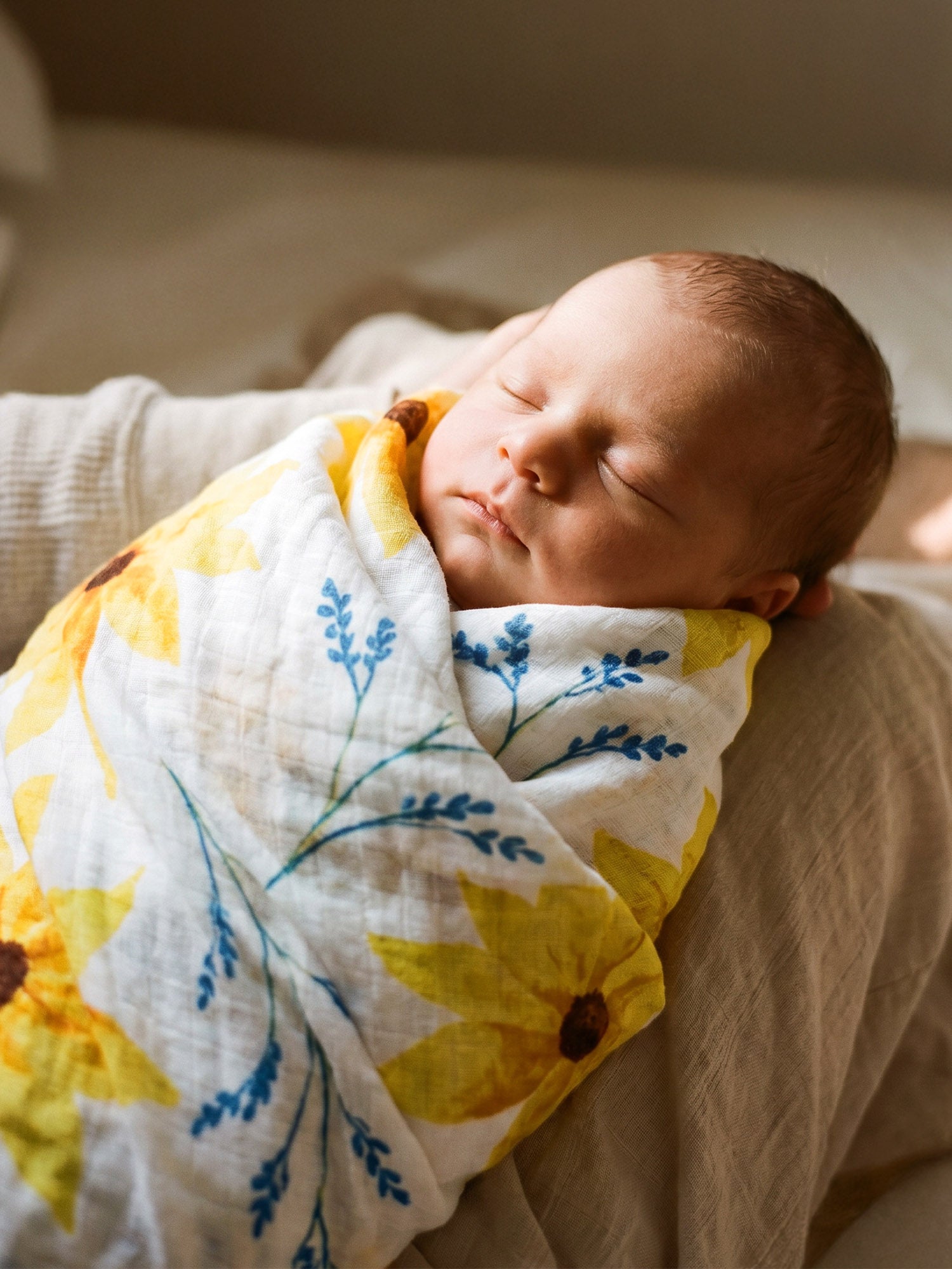 Organic Swaddle - Sunflower