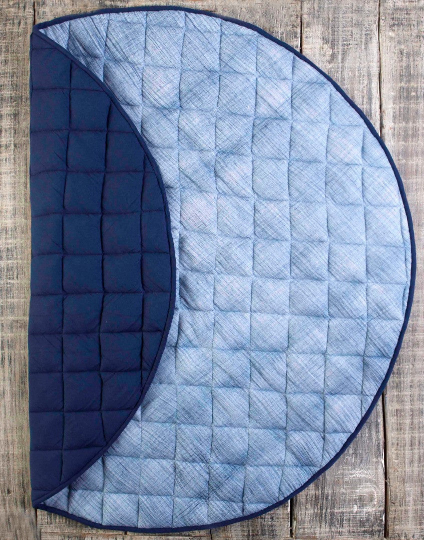 Malabar Baby | Handmade, Block Printed Tumble Mat | Indigo