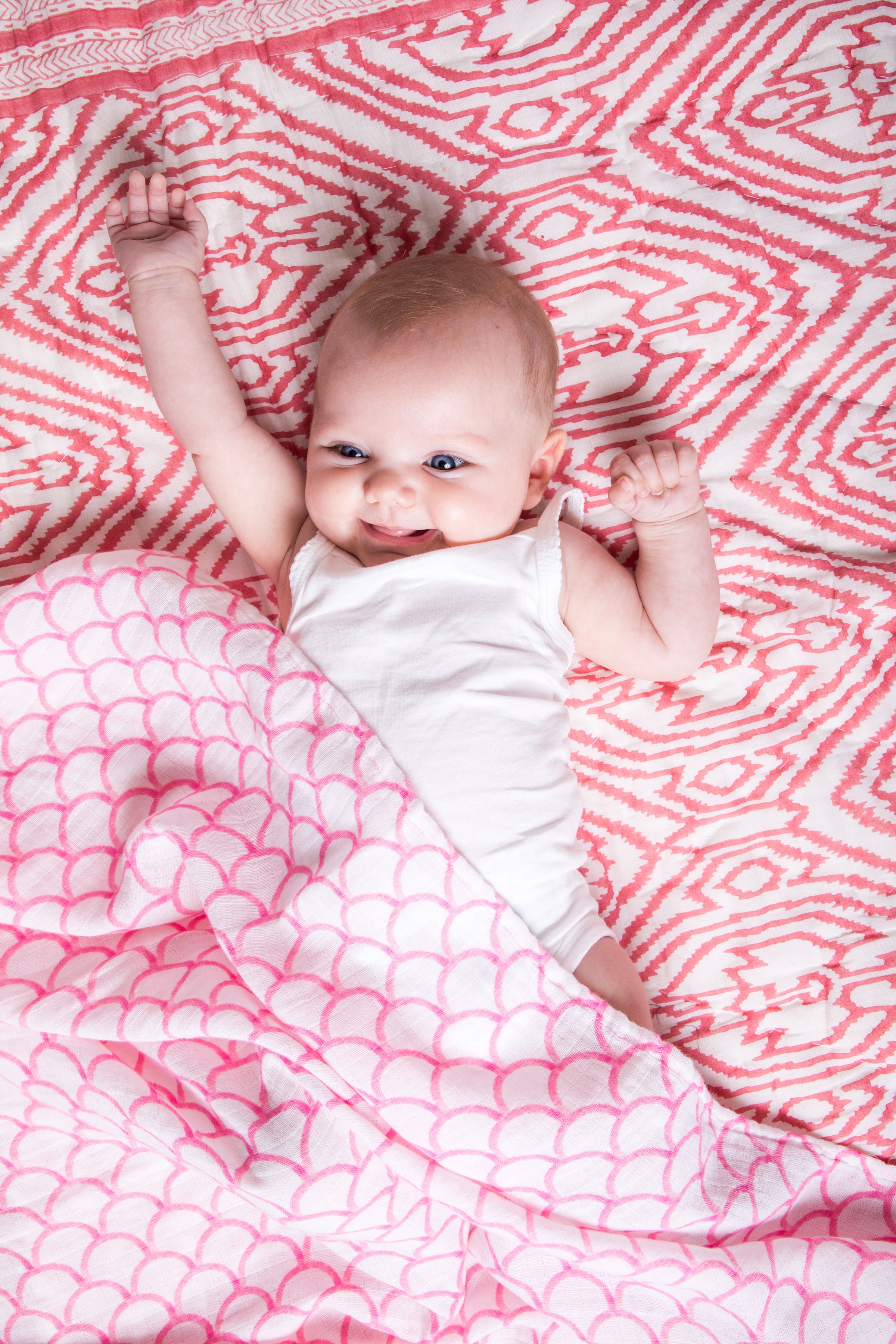 Malabar Baby | Organic Muslin Swaddles | 2 Pack | Cherry Blossom + Pink Rainbow 