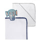 3 Pc Newborn Essential Set - Hooded Towel, Swaddle + Toy Rattle
