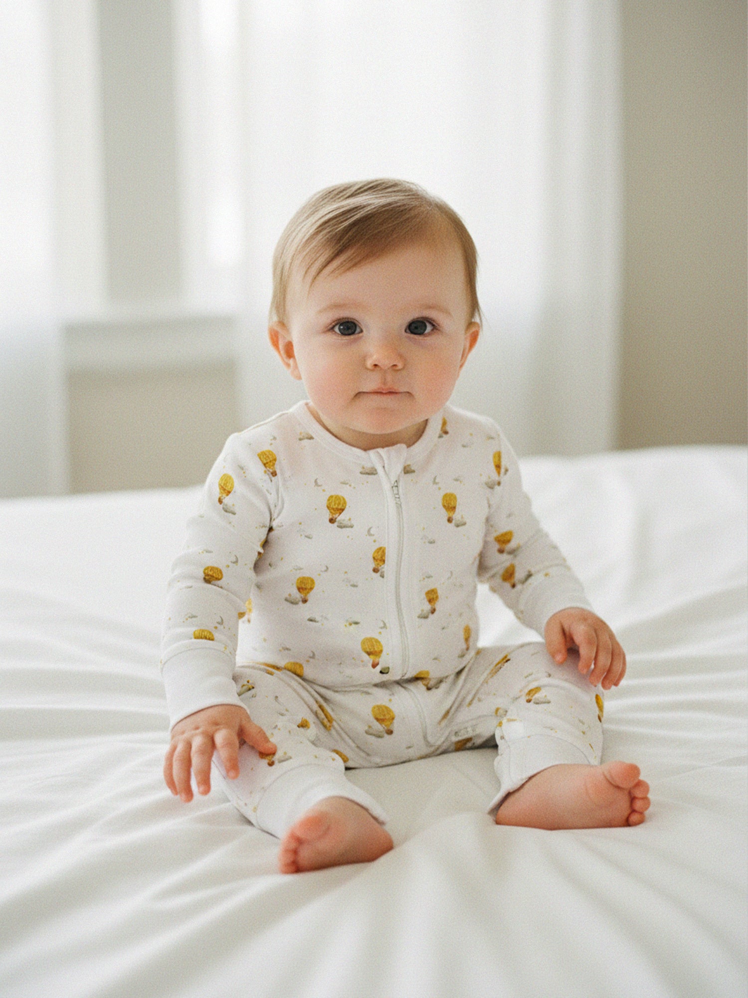 Romper - Hot Air Ballon I Bamboo I 2 Way Zip Onesie