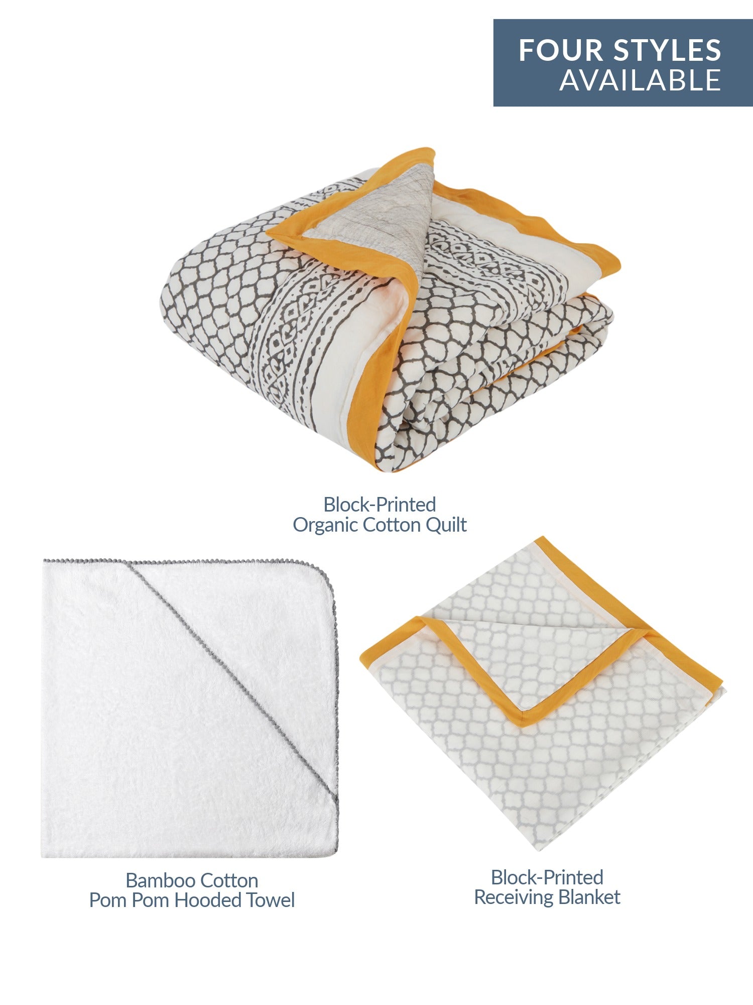 Erawan Mustard Yellow Gift Set - Going Home Newborn Bed + Bath Gift Set