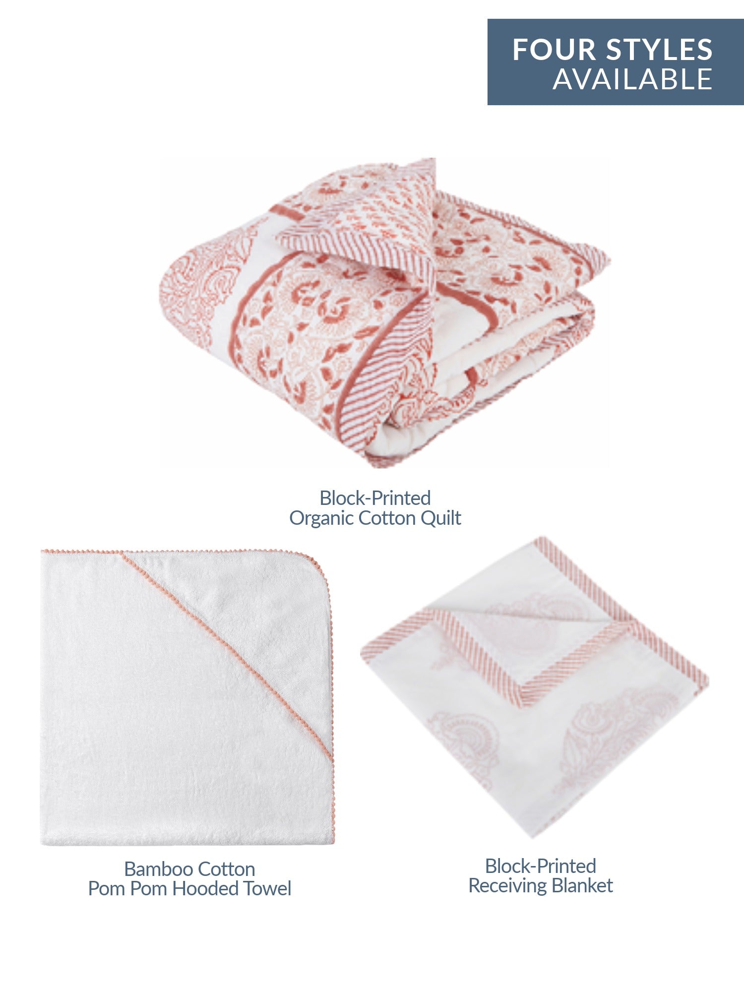 Pink City Newborn Gift Set - Going Home Newborn Bed + Bath Gift Set