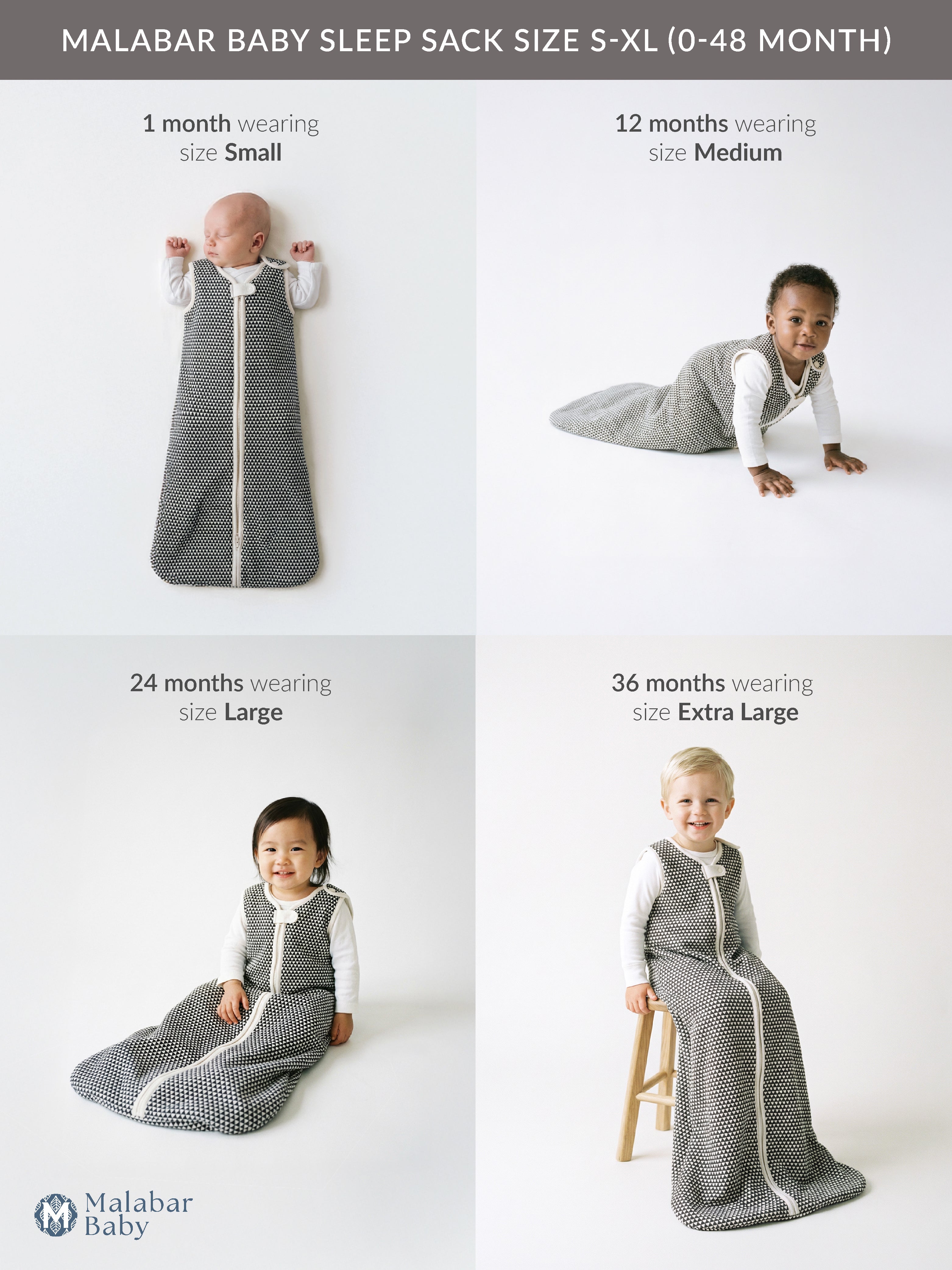 Malabar Baby Sleep Sack TOG 0.6 (Lightweight) - GREENWICH