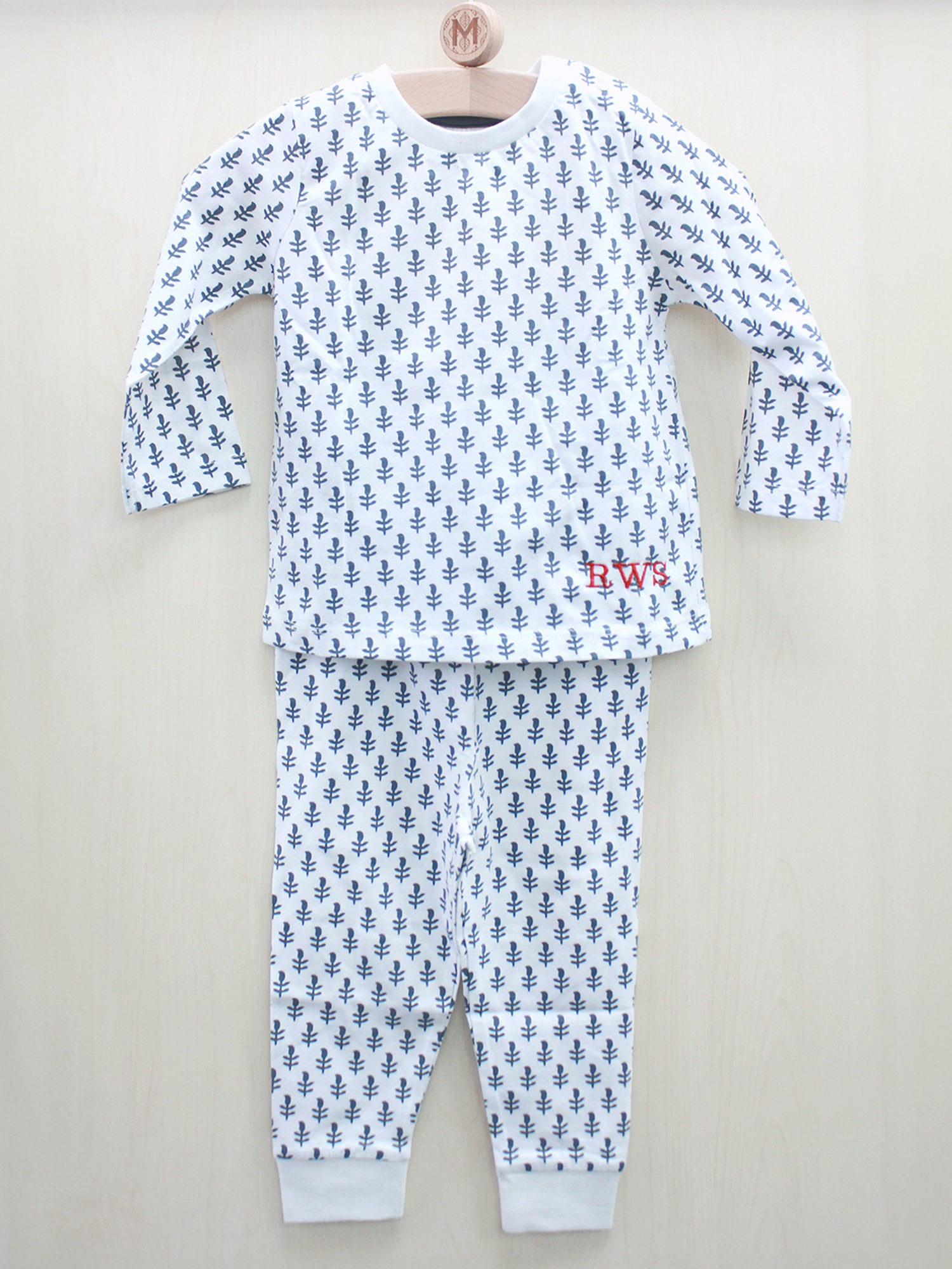 Toddler & Big Kid Cotton Knit PJ Set (Fort Blue)