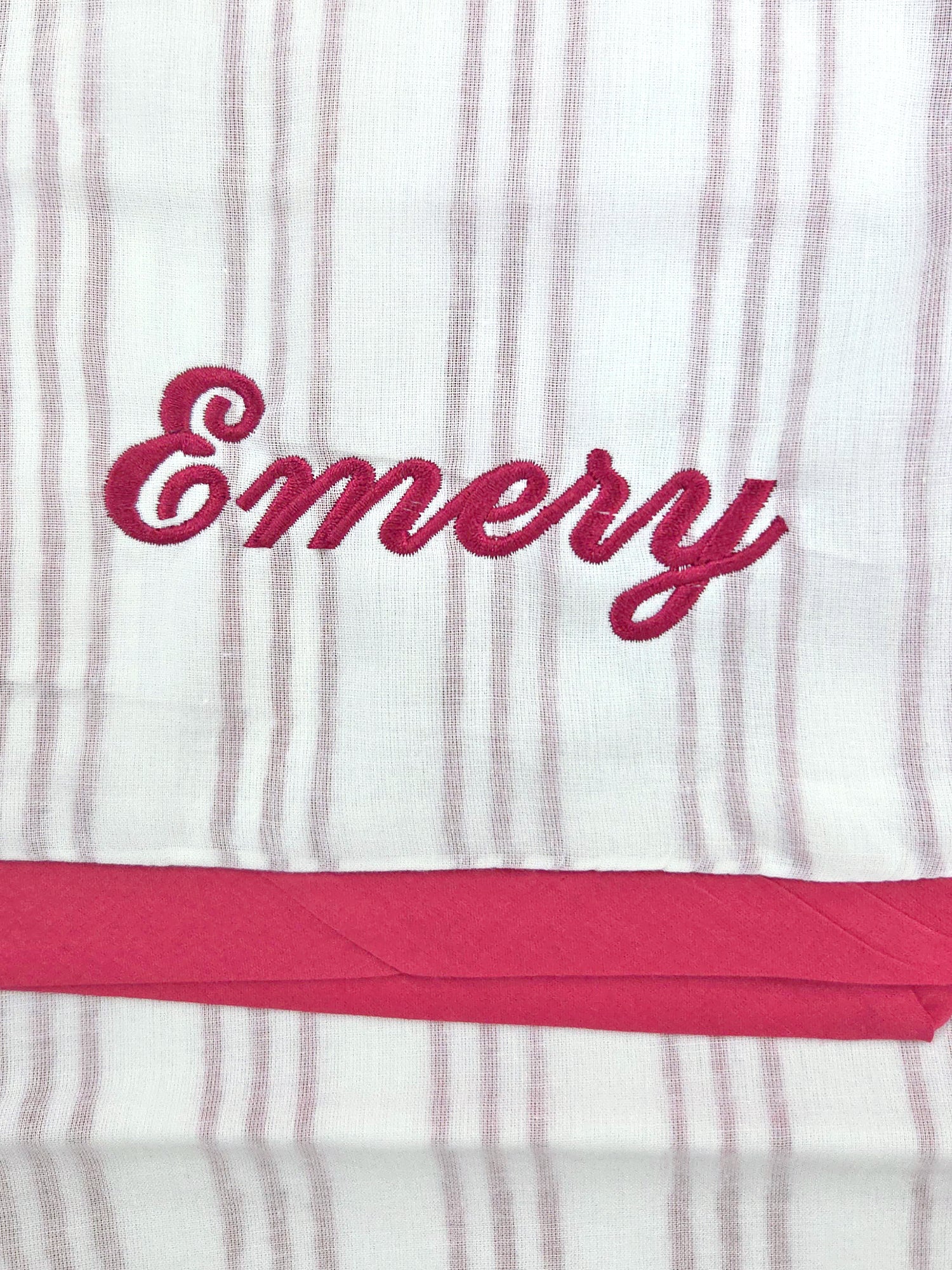 Beautiful block printed lightweight receiving blanket for newborns with free embroidery, crafted from soft and breathable fabric – perfect as a thoughtful baby shower gift or keepsake to cherish for years to come.