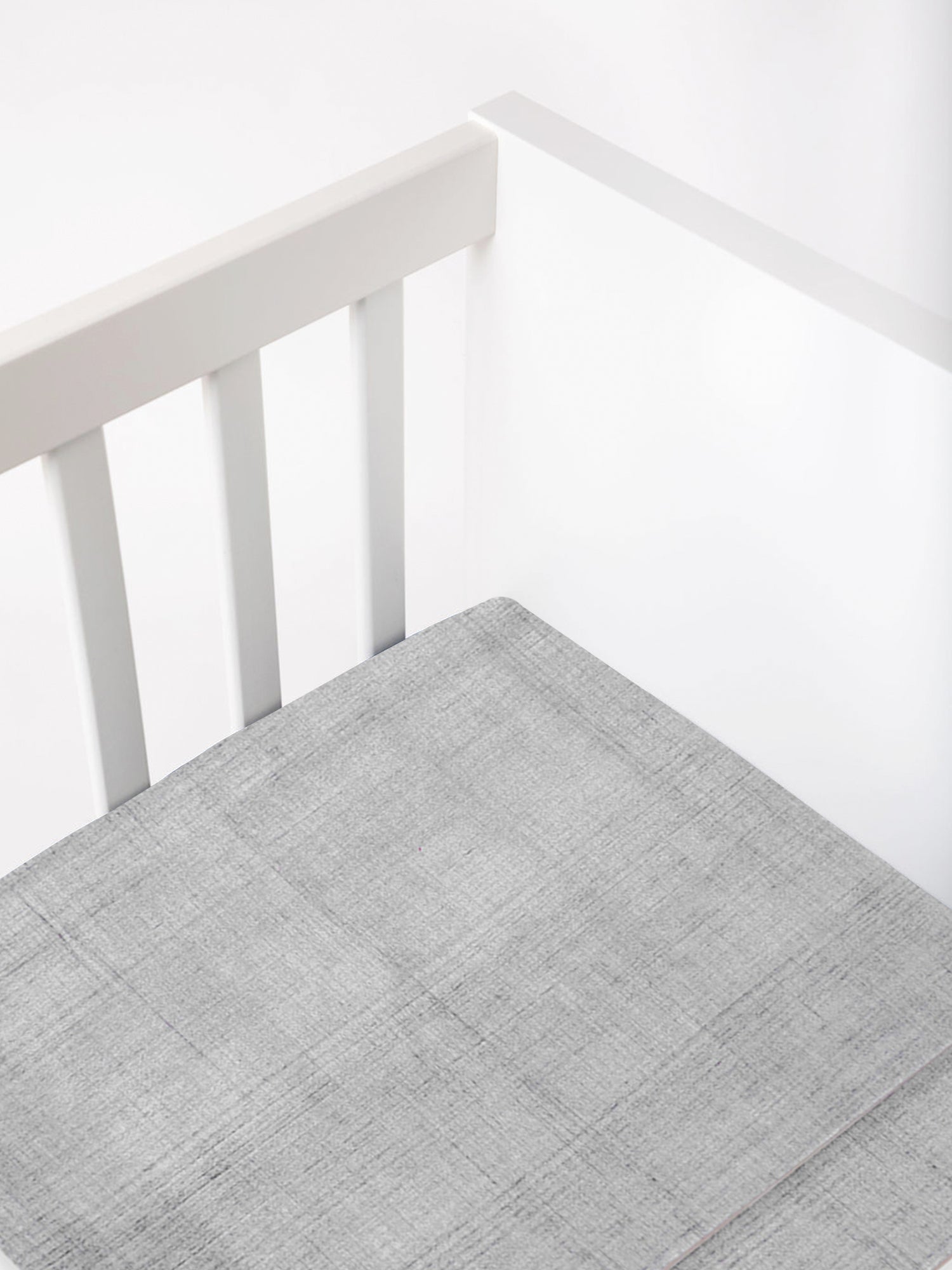Grey Brushstroke Fitted Crib Sheet