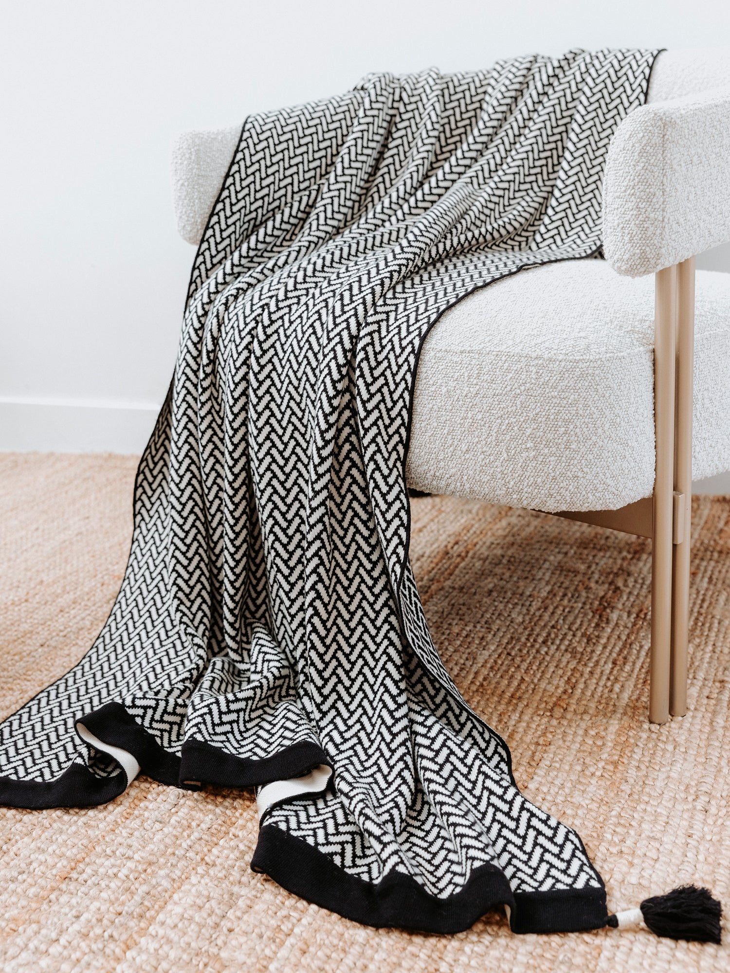 Organic Knitted Throw Blanket