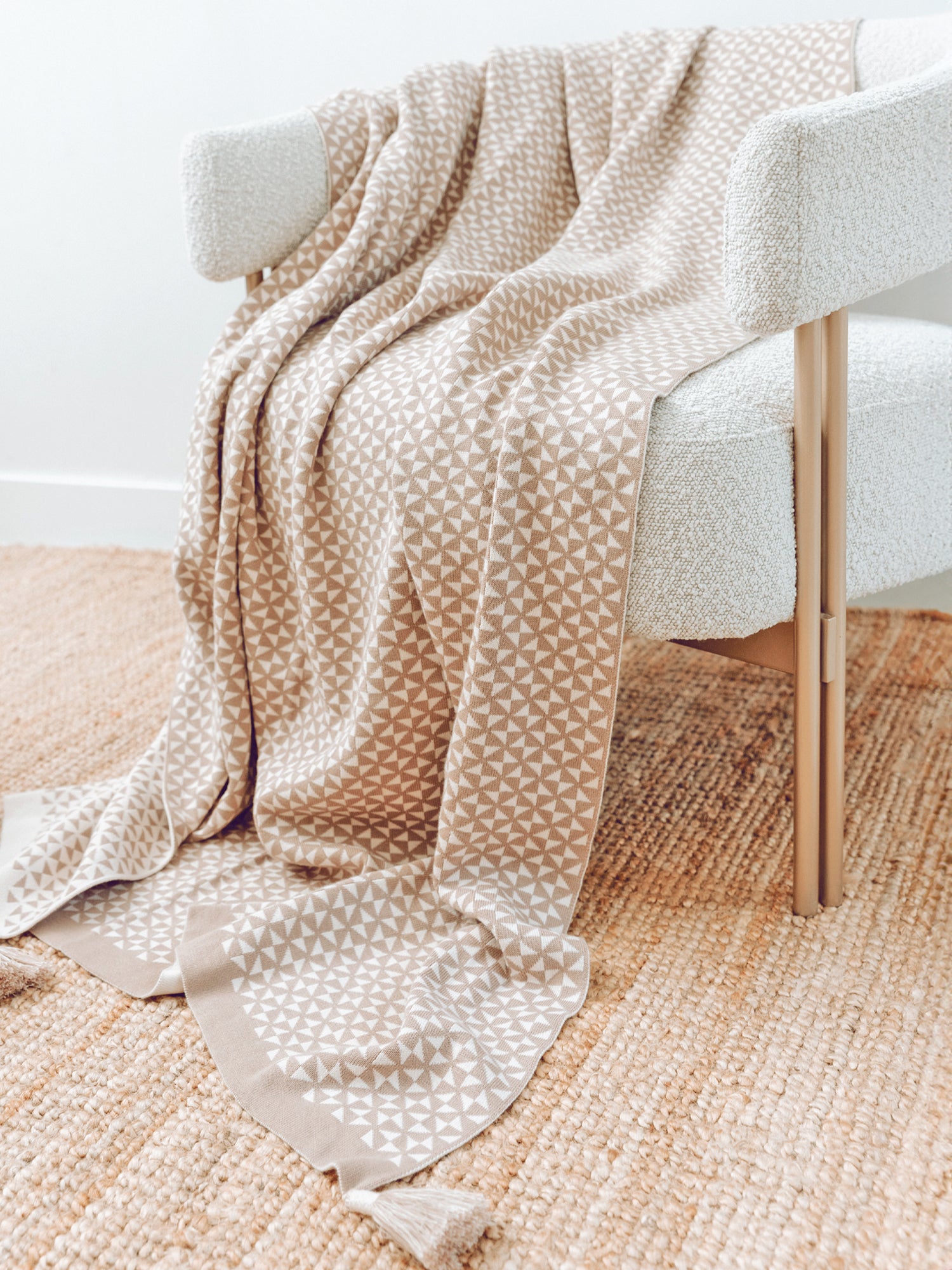 Organic Knitted Throw Blanket