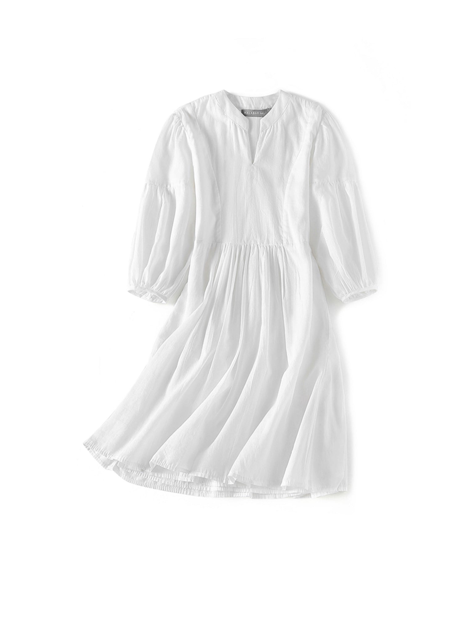 Kaftan Cotton Girl's Dress - White