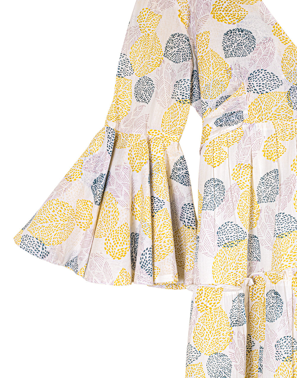 Block Printed Girl's Dress - Malabar Leaf
