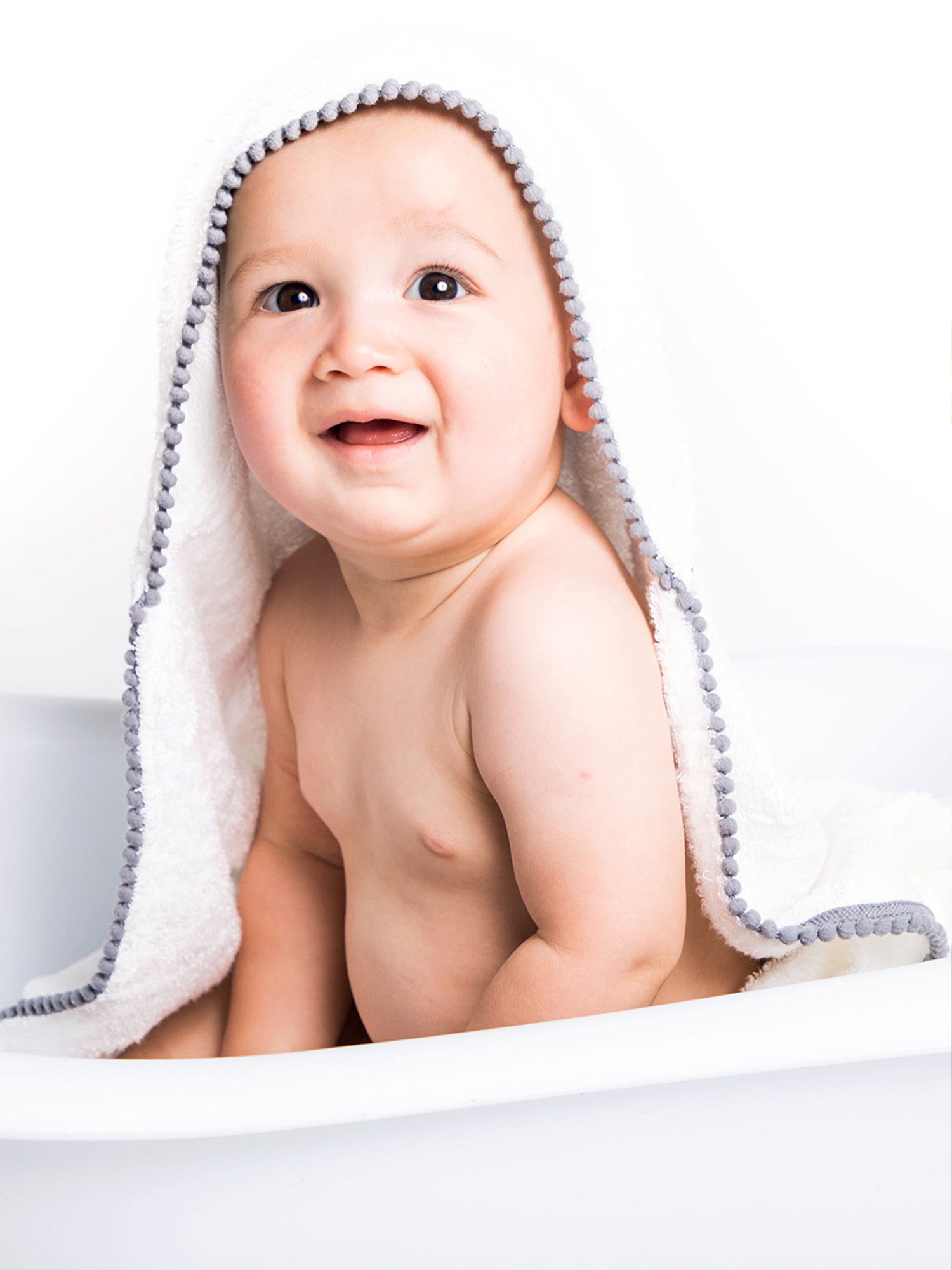 3 Pc Newborn Essential Set - Hooded Towel, Swaddle + Toy Rattle