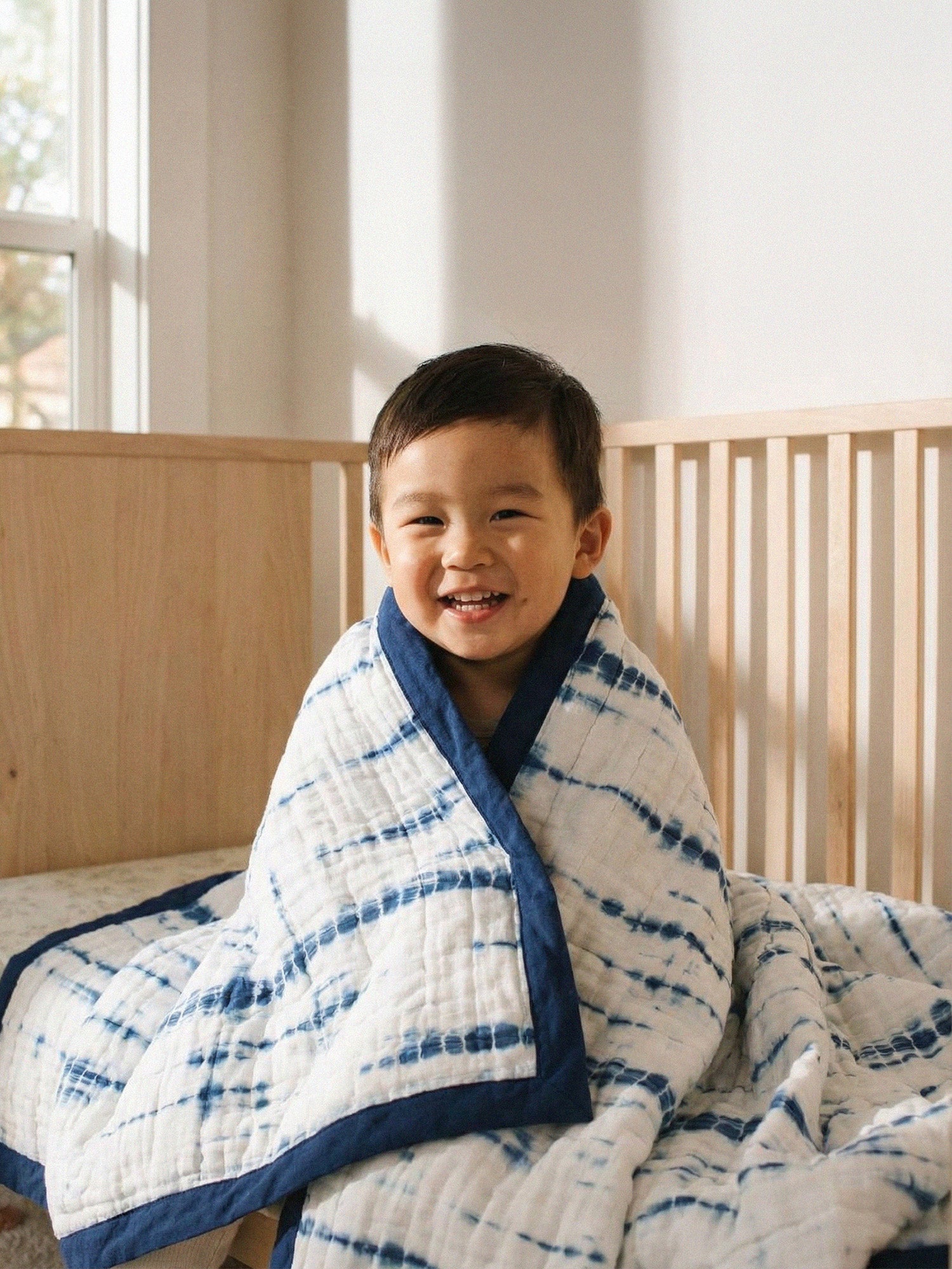 Kyoto Blue Baby Quilt
