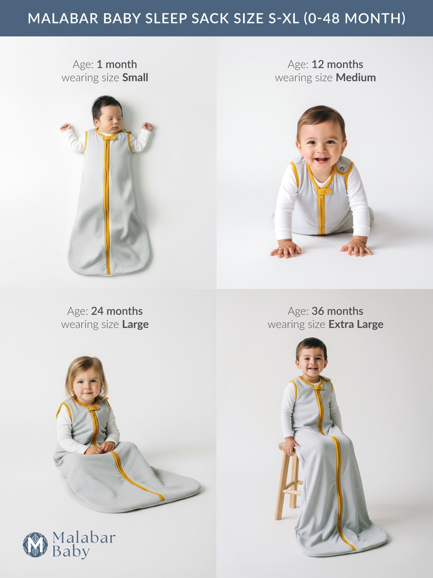 TOG 0.6 (Lightweight) - Erawan Grey Wearable Baby Sleep Sack